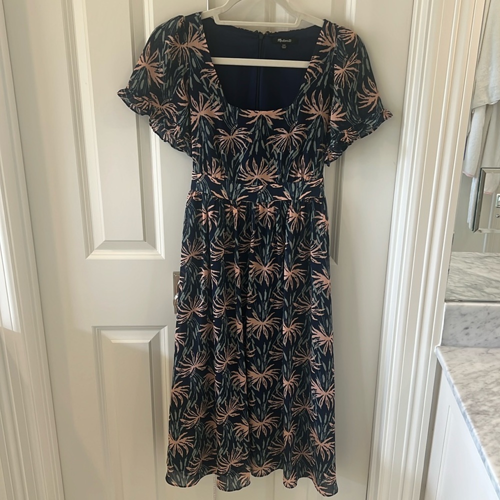 Madewell Navy floral dress
